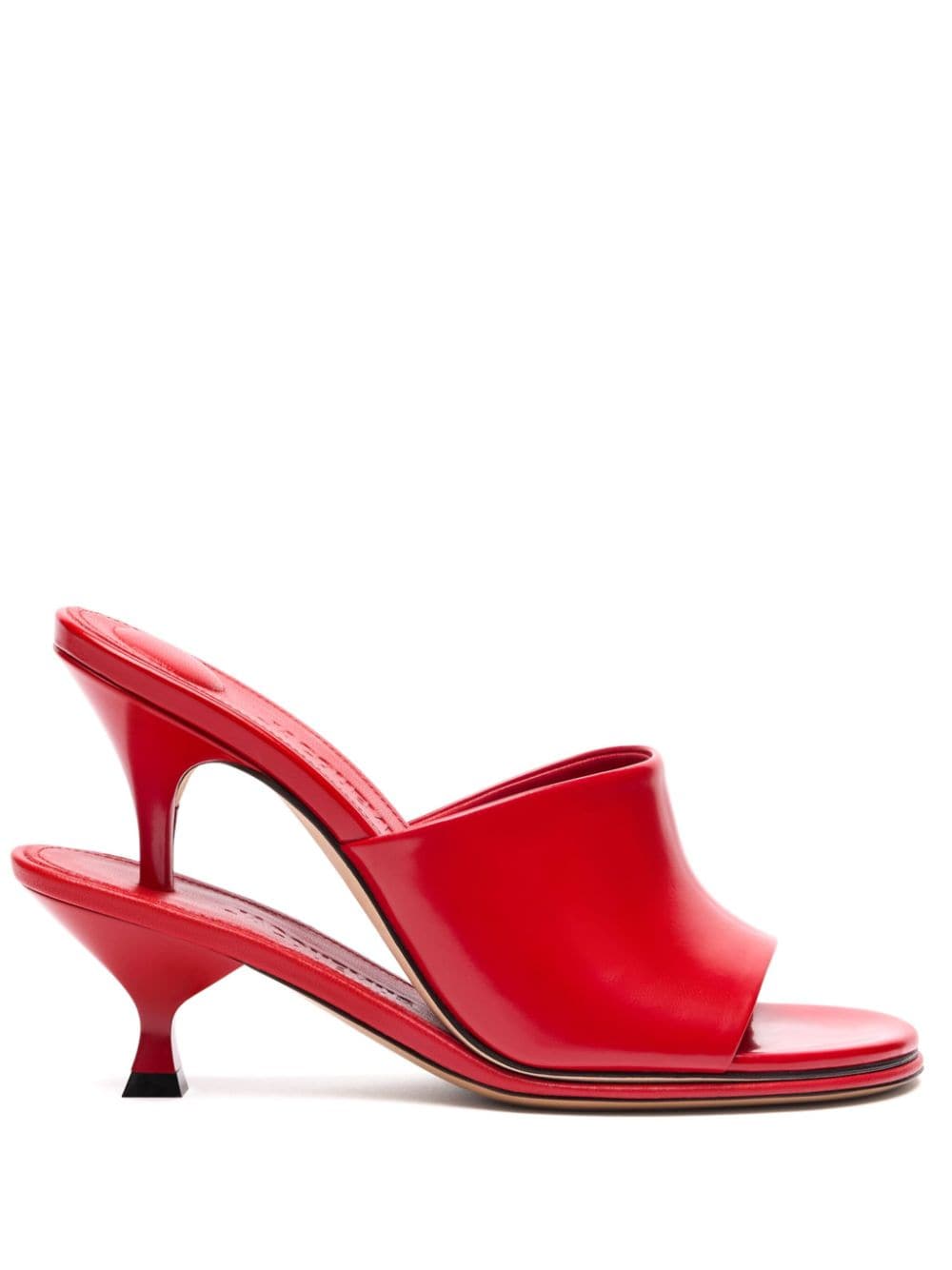 JACQUEMUS Layered Design Open Toe Sandals with 110mm Tapered Heel