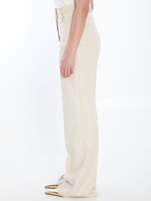 JACQUEMUS High Waist Flared Trousers Size 38