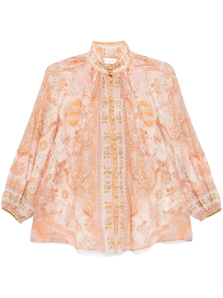 ZIMMERMANN Mini Floral Blouse for Women - SS25