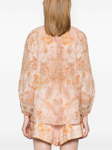 ZIMMERMANN Mini Floral Blouse for Women - SS25