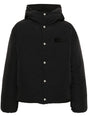 JACQUEMUS Men's Classic Black Down Jacket with Detachable Logo