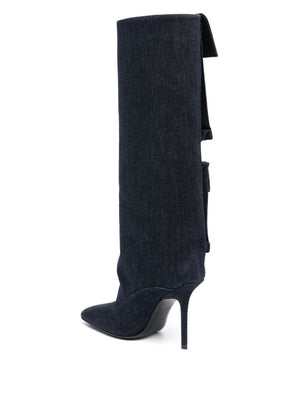 THE ATTICO Sleek Tube Boots with 105mm Heels