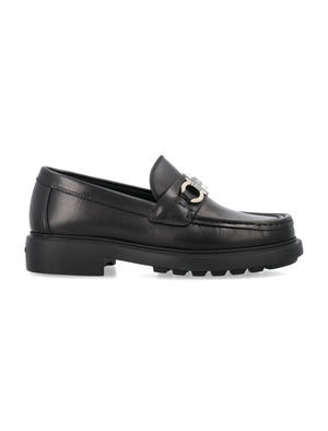 Ferragamo Elegant Douglas Loafers with Iconic Embellishment