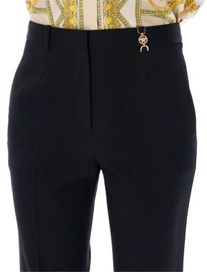 VERSACE High-Waist Flared Tailored Pants