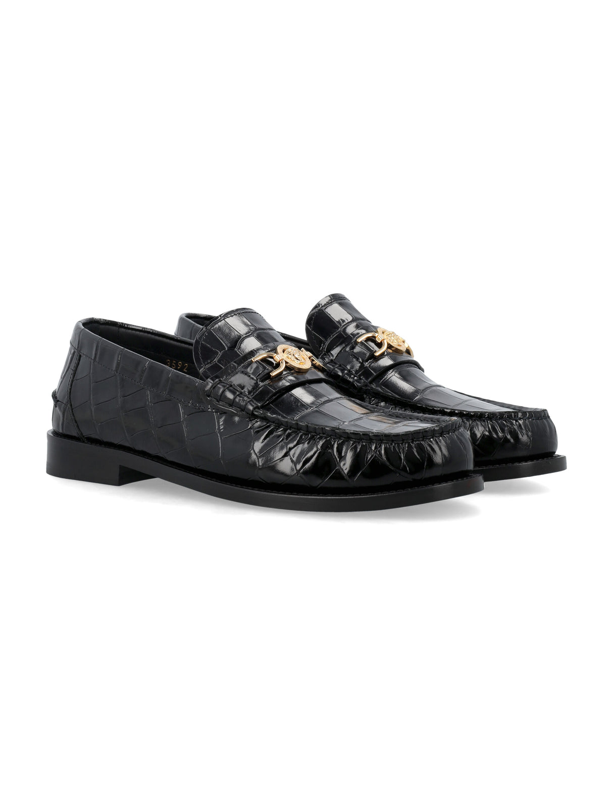 VERSACE Men's Crocco Print Loafers