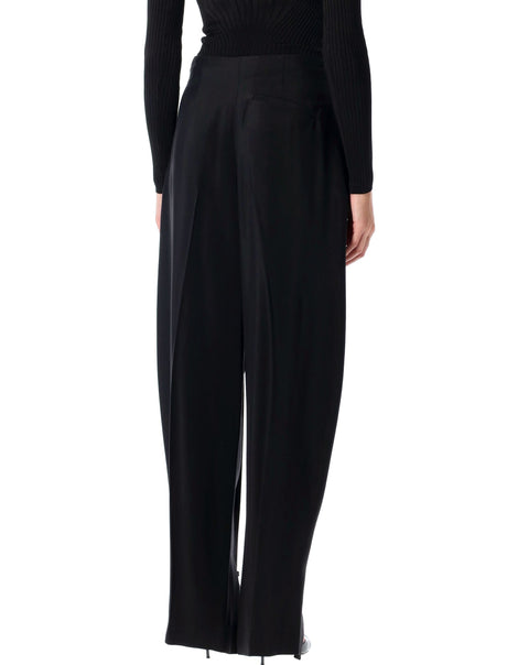 MUGLER High-Waisted Loose Tailored Trousers - Size 36