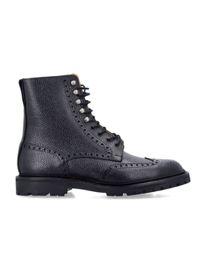 CROCKETT & JONES Men's Full-Brogue Derby Dress Boots