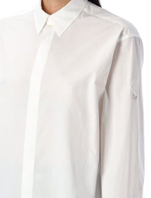 MONCLER GENIUS Oversized Cotton Shirt in Classic White - Size 40