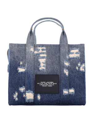 MARC JACOBS Rip & Repair Denim Medium Tote Handbag