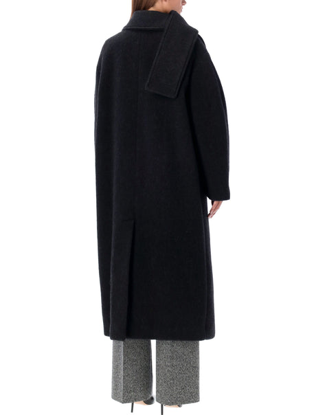 MSGM Oversized Scarfed Collar Long Jacket - Size 40