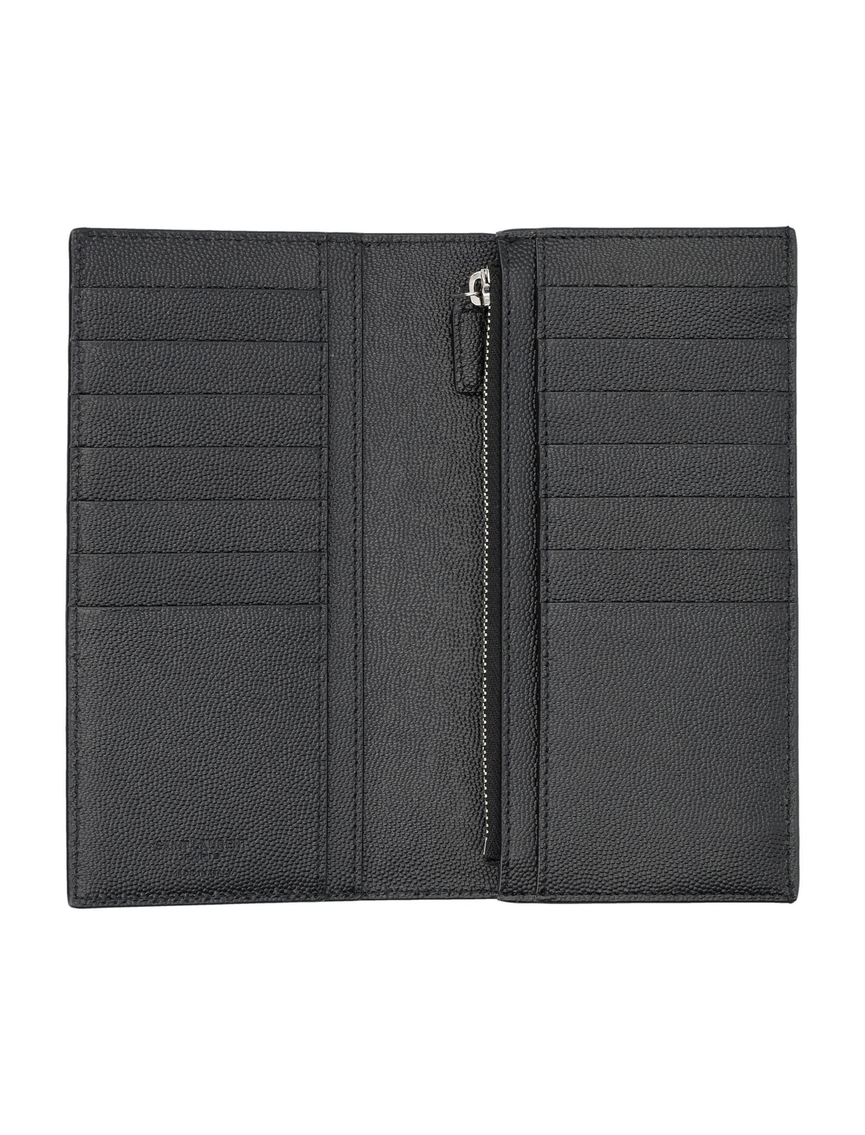 SAINT LAURENT Elegant Continental Leather Wallet - Mini Size