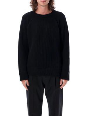 VALENTINO GARAVANI Relaxed Fit Ribbed Sweater in Wool - Size L