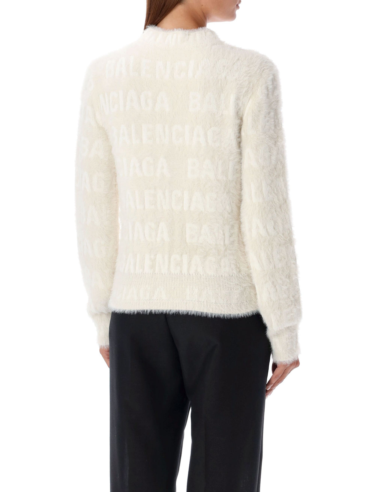 BALENCIAGA Furry Fitted Sweater in Size S