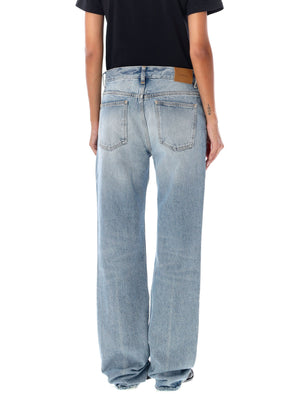 SAINT LAURENT Light Wash Wide-Leg Denim Pants