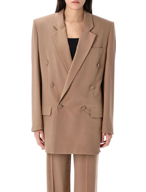 SAINT LAURENT Silk Crepe Jacket - Oversized Fit, Size 38