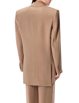 SAINT LAURENT Silk Crepe Jacket - Oversized Fit, Size 38