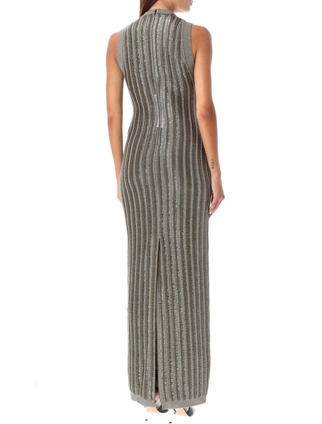 TOM FORD Metal Rib Long Dress - XS