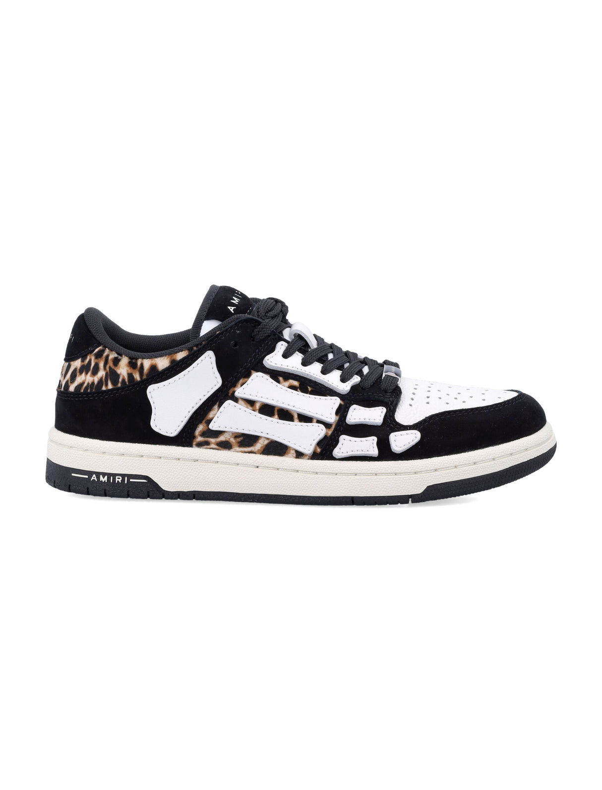 AMIRI Leopard Print Skel-Top Low Sneakers for Men