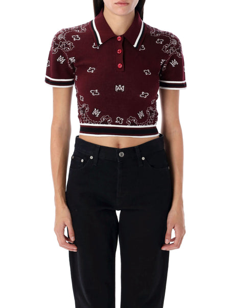 AMIRI Bandana Print Polo Shirt for Women - Size S