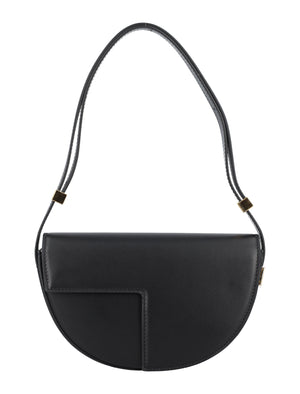 PATOU Mini Half-Moon Leather Shoulder Handbag