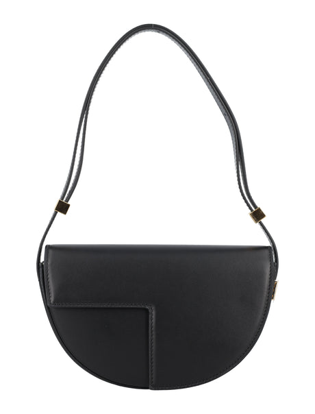 PATOU Mini Half-Moon Leather Shoulder Handbag