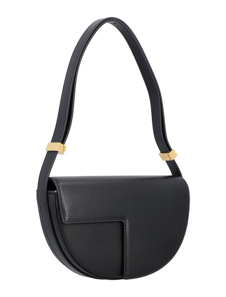 PATOU Mini Half-Moon Leather Shoulder Handbag