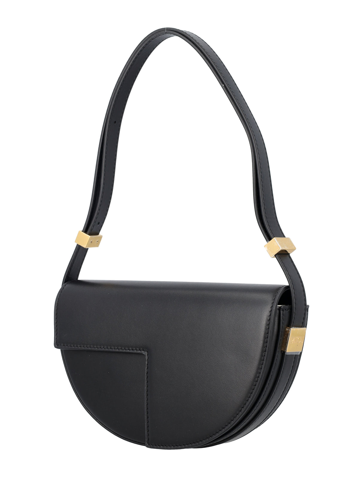 PATOU Mini Half-Moon Leather Shoulder Handbag