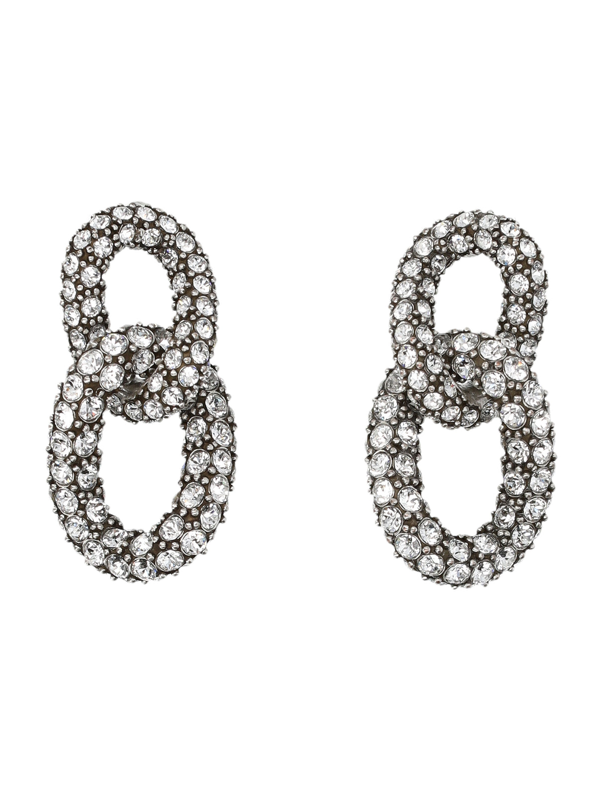 ISABEL MARANT Double Hoop Crystal Earrings for Women