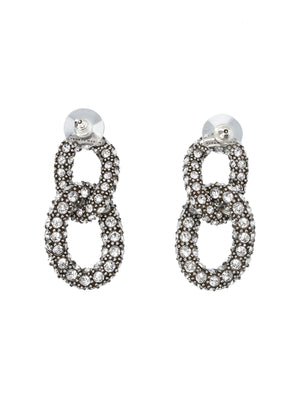 ISABEL MARANT Double Hoop Crystal Earrings for Women