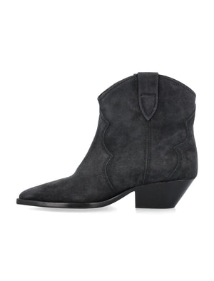 ISABEL MARANT Chic Suede Cowboy Ankle Boots