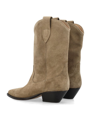 ISABEL MARANT Suede Cowboy Boots - 4 cm Heel Height