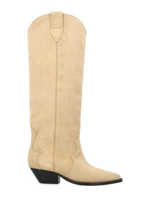 ISABEL MARANT Chic Suede Knee-High Cowboy Boots