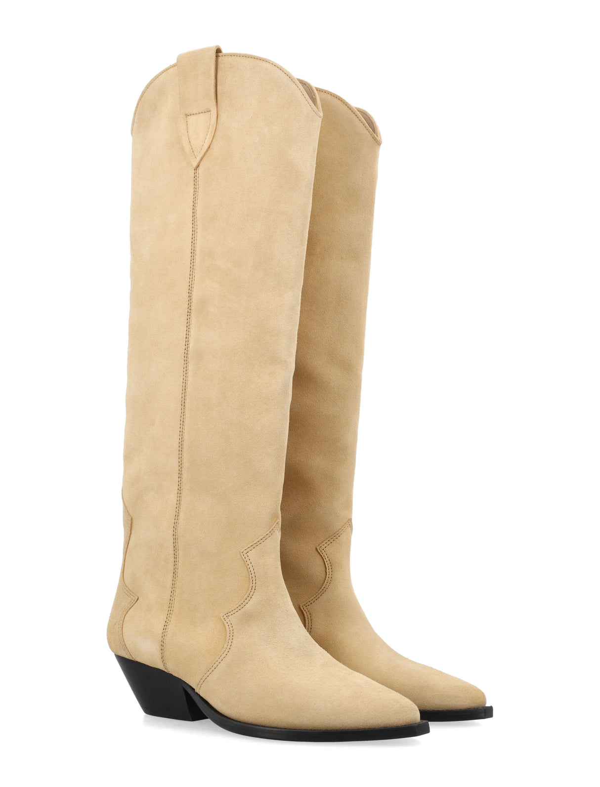 ISABEL MARANT Chic Suede Knee-High Cowboy Boots