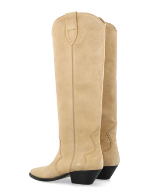 ISABEL MARANT Chic Suede Knee-High Cowboy Boots