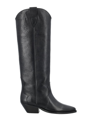 ISABEL MARANT Elegant Knee-High Leather Cowboy Boots