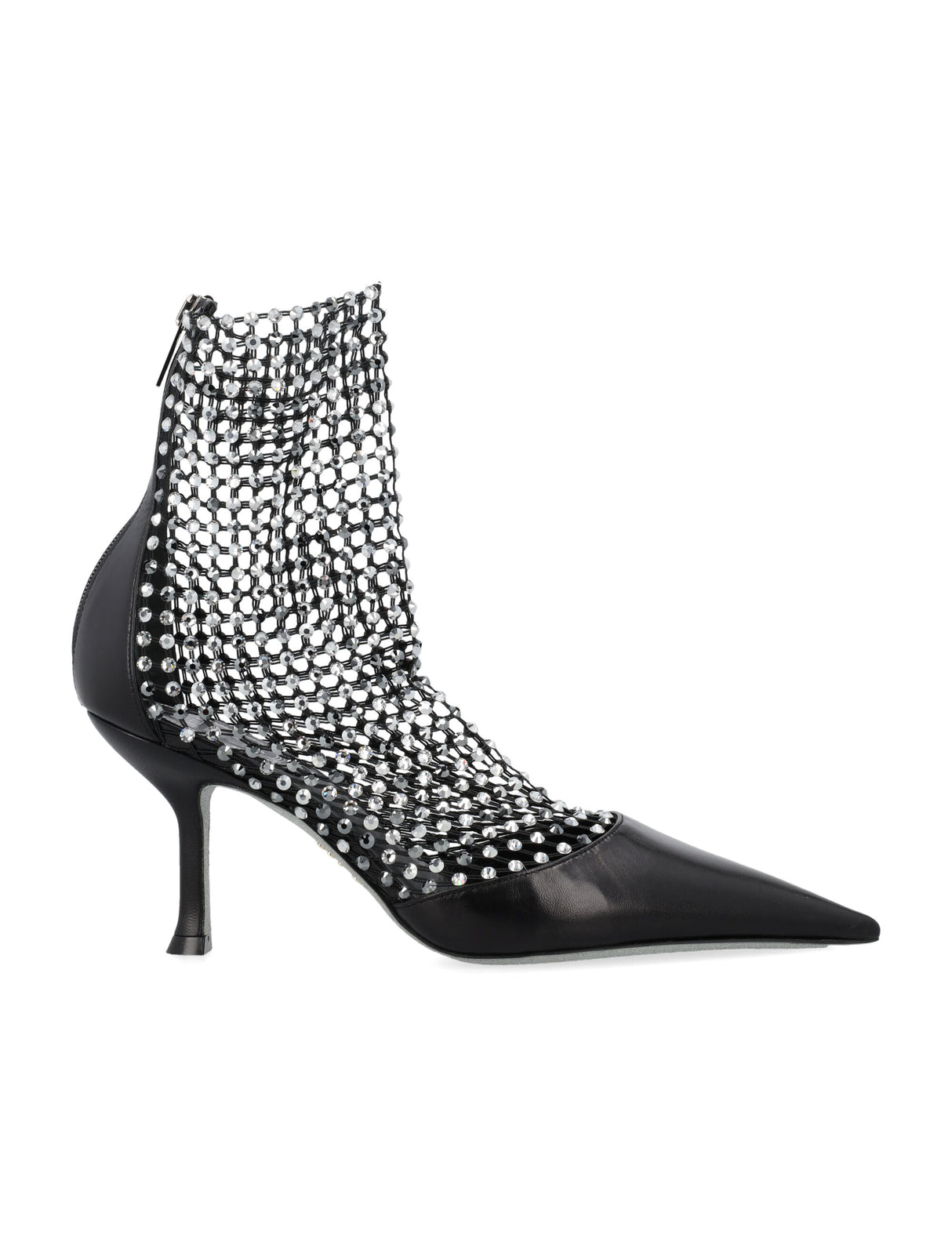 RENE CAOVILLA Crystal-Embellished Ankle Height Stiletto Pumps