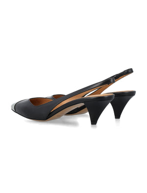 ISABEL MARANT Chic Metallic-Toe Slingback Pumps