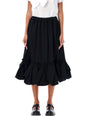 COMME DES GARÇONS Pleated Ruffle Hem Midi Skirt