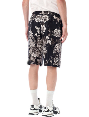 DOLCE & GABBANA Mini Floral Silk Bermuda Shorts for Men