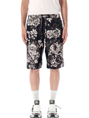 DOLCE & GABBANA Mini Floral Silk Bermuda Shorts for Men