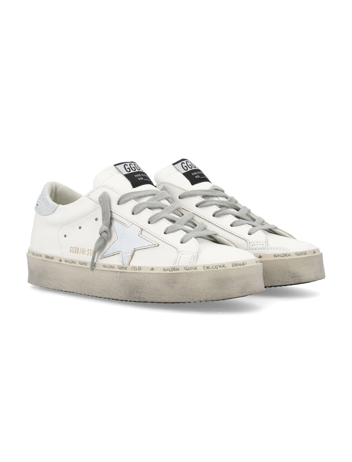 GOLDEN GOOSE Hi Star Classic Metallic Star Sneakers