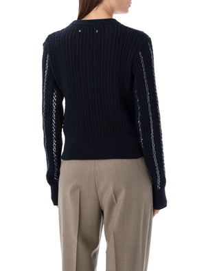 GOLDEN GOOSE Sequin Embellished Cable-Knit Sweater - Size S