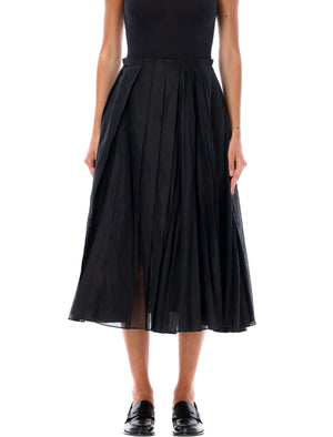 JIL SANDER Elegant Organdy Midi Skirt