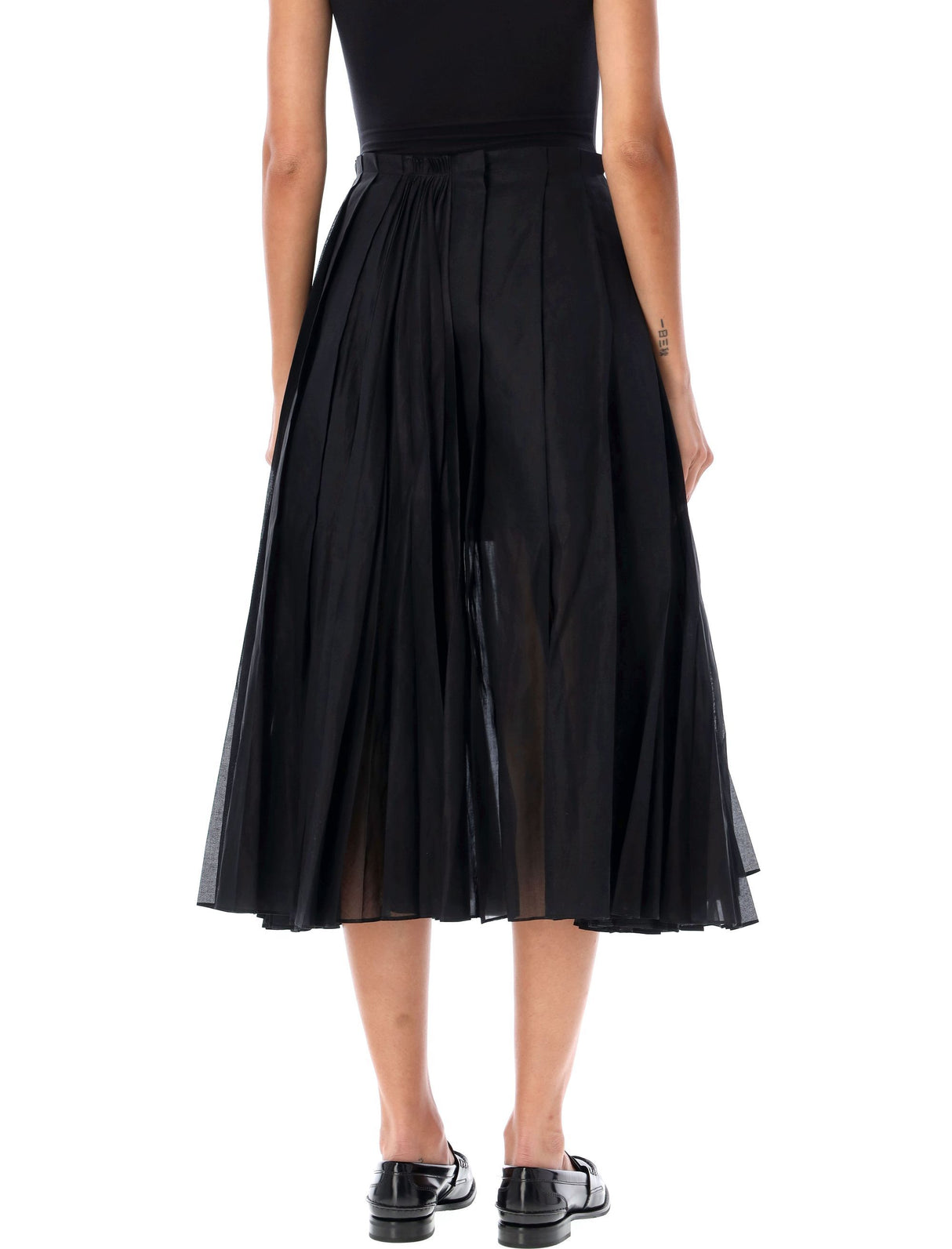 JIL SANDER Elegant Organdy Midi Skirt