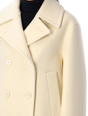 JIL SANDER Double-Breasted Felted Wool Jacket - Size S