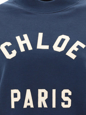 CHLOÉ ブルー綿スウェットシャツ