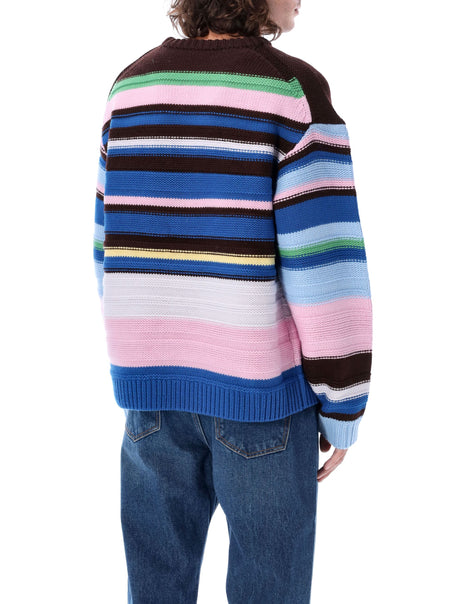 JW ANDERSON Relaxed Fit Striped Knit Sweater - Size L