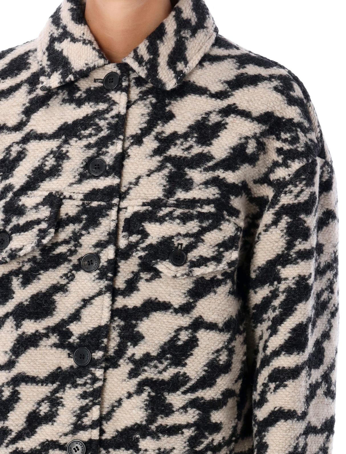 ISABEL MARANT ETOILE Chic Wool-Blend Patterned Jacket