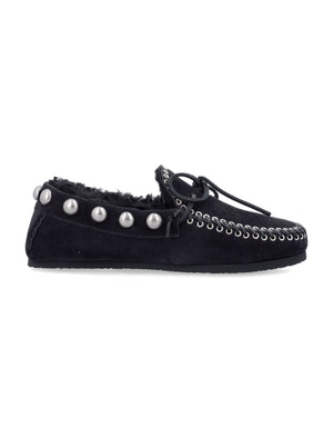 ISABEL MARANT Chic Shearling-Lined Suede Loafers