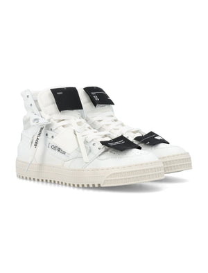 OFF-WHITE Contemporary Hi-Top Leather Sneakers